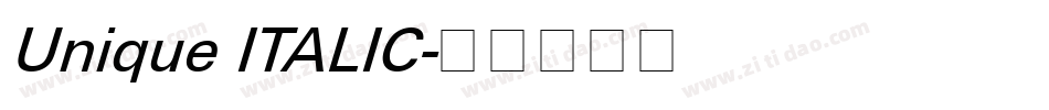 Unique ITALIC字体转换